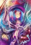  blue_hair electricity hat nagae_iku solo tanaka_ken'ichi touhou 