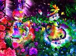  bad_id bad_pixiv_id colorful flower kazu_(muchuukai) komeiji_koishi komeiji_satori multiple_girls rose siblings sisters touhou 