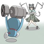  animal_ears ao_usagi bomb crossover doraemon doraemon_(character) lowres nazrin nuclear_weapon tail touhou 