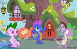  couple crossover cub dragon equine friendship_is_magic horn horse male mammal my_little_pony scalie spike_(mlp) young 