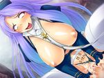  ahegao bishoujo-darake_yume_no_bouken_seikatsu! blush body_writing breasts censored cross cum cum_in_pussy fucked_silly ishii_akira large_breasts miel_(company) nipples sex translation_request 