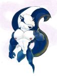  2018 abs anthro biceps body_hair chest_hair clothed clothing fur hair looney_tunes male mammal mephitid muscular muscular_male nipples nude pecs pitu_le_pew pubes signature simple_background skunk smile sniffing solo standing warner_brothers white_background xneobeastx 