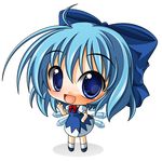  bad_id bad_pixiv_id blue_eyes blue_hair bow chibi cirno hair_bow shinjitsu short_hair solo touhou wings 