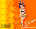  3d alternate_costume bikini blush chime final_fantasy final_fantasy_crystal_chronicles front-tie_top glasses official_art ponytail sandals solo swimsuit tattoo wallpaper 