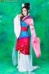  angelicstar asian asian_clothes black_hair chinese_clothes cosplay disney dress flower geisha hair_flower hair_ornament hanfu long_dress mulan photo photo_shoot photograph pose posing traditional_clothes white_dress yaya_han 