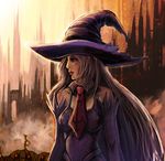  bad_id bad_pixiv_id bccp blonde_hair hat long_hair necktie original solo witch_hat 