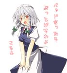  braid huei_nazuki izayoi_sakuya maid short_hair silver_hair solo tears touhou translated twin_braids 