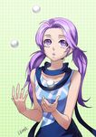  copyright_request dress leona_(pixiv) long_hair purple_eyes purple_hair scarf solo twintails 