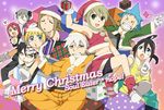  5boys bad_id bad_pixiv_id black_star box christmas death_scythe_(spirit) death_the_kid dr_franken_stein elizabeth_thompson fur_trim gift gift_box hat hishiki maka_albarn multiple_boys multiple_girls nakatsukasa_tsubaki patricia_thompson santa_costume santa_hat soul_eater soul_eater_(character) 