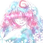  cherry_blossoms fuu_(futian) hat lowres pink_hair saigyouji_yuyuko solo touhou 