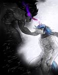  anthro balls bgn equine flaccid friendship_is_magic horn king_sombra king_sombra_(mlp) magic male mammal my_little_pony nude penis pubes scarf shining_armor shining_armor_(mlp) snow unicorn 