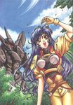  artist_request blue_hair forest gespenst long_hair mecha nature patricia_hackman super_robot_wars very_long_hair 