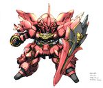  gundam gundam_unicorn highres mecha neo-zeon no_humans rondo_bell shield sinanju solo 