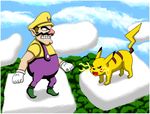  crossover pikachu pokemon super_smash_bros. wario wario_land warioware 