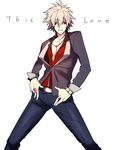  belt deilrimix english fashion jewelry male_focus nagisa_kaworu necklace neon_genesis_evangelion red_eyes ring sachiel smile solo watch white_hair wristwatch 