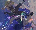  2boys black_hair blonde_hair deidara fighting hinatsu long_hair multiple_boys naruto naruto_shippuuden uchiha_sasuke 