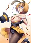  :o animal_ears armin_arlert blonde_hair blue_eyes bulge bunny_boy bunny_ears bunny_tail bunnysuit confetti crossdressing eyebrows highres male_focus nipples otoko_no_ko pantyhose puffy_chest shingeki_no_kyojin short_hair simple_background solo tail umakatsuhai usamin white_background wrist_cuffs 