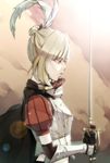  armor blonde_hair cape face fantasy_earth gauntlets knight kyo_(kuroichigo) profile puff_and_slash_sleeves puffy_sleeves rapier solo sword weapon 