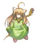  ahoge androgynous bad_id bad_pixiv_id brown_hair long_hair male_focus popoi robe sakurame seiken_densetsu seiken_densetsu_2 solo staff 