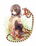  animal_ears bad_id bad_pixiv_id blonde_hair brown_eyes brown_hair cat_ears grass japanese_clothes kara_no_kyoukai kimono nekoarc pinelion pointy_ears ribbon ryougi_shiki short_hair solo tail tiger tiger_tail tsukihime 