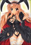  animal_ears breasts bunny_ears bunny_girl cleavage dress hijiri_byakuren large_breasts long_hair marker_(medium) pastel_(medium) solo touhou traditional_media yadokari_genpachirou yellow_eyes 