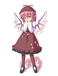  animal_ears blush brown_eyes clenched_hands covering_mouth embarrassed looking_away mystia_lorelei phantom2071 pink_hair solo touhou wings 