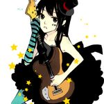  akiyama_mio bad_id bad_pixiv_id bangs bass_guitar black_hair blue_legwear blunt_bangs don't_say_&quot;lazy&quot; facepaint hat hime_cut instrument k-on! long_hair lowres mig_(36th_underground) mini_hat mini_top_hat pantyhose solo striped top_hat 
