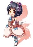  :d black_hair dress finger_to_cheek gokou_tamaki heterochromia lolita_fashion open_mouth ore_no_imouto_ga_konna_ni_kawaii_wake_ga_nai rutsubo short_hair smile 