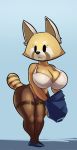  aggressive_retsuko ailurid anthro big_breasts bra breasts clothed clothing curvaceous female legwear mammal red_panda retsuko sanrio solo standing stockings thick_thighs thingshappen underwear 