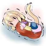  animal_ears blonde_hair chibi hoshizuki_(seigetsu) mizuhashi_parsee puru-see short_hair solo tail touhou trembling |_| 