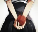  amami_haruka gift hands heart idolmaster idolmaster_(classic) rariemonn skirt solo white_background 