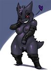  anthro anthrofied bittenhard black_body black_lips black_nipples black_pussy blush boots breasts chibi clitoris cute ear_piercing edit female gengar ghost gloves grin hair half-closed_eyes hand_on_face labia legwear looking_at_viewer naughty_face nintendo nipples nude piercing plain_background pok&#233;mon pok&#233;morph pok&eacute;mon pok&eacute;morph pose pussy red_eyes short short_hair short_legs smile socks solo spirit standing suggestive toeless_socks video_games wide_hips 