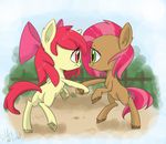  babs_seed_(mlp) cousins creepy cub cute duo equine female feral friendship_is_magic fur horse mammal my_little_pony pony silbersternenlicht smile story_of_the_blanks trap uhoh undead white_fur young zombie 