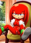  blush breasts chair crossgender echidna female gloves grab hindpaw invalid_background juice knuckles_the_echidna looking_at_viewer mobius_unleashed nude palcomix paws pussy red_skin sega shoes sitting solo sonic_(series) spread_legs spreading 