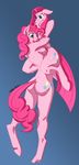  angry anthro anthrofied blue_eyes breasts butt cutie_mark duo equine female friendship_is_magic fur hair hobbsmeerkat horse mad mammal my_little_pony nipples nude pink_fur pink_hair pinkamena_(mlp) pinkie_pie_(mlp) plain_background pony side_boob smile square_crossover 