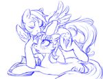  book buttercup_saiyan cutie_mark duo equine eyes_closed female feral friendship_is_magic horn hornjob horse lesbian lying mammal monochrome my_little_pony on_front oral pegasus plain_background pony rainbow_dash_(mlp) saliva sketch twilight_sparkle_(mlp) unicorn white_background wings 
