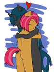  &lt;3 anonjg anthro anthrofied babs_seed_(mlp) butt changeling child cub duo equine eyes_closed female freckles friendship_is_magic green_hair hair horn horse hug human humanized mammal my_little_pony nude pony queen_chrysalis_(mlp) simple_background smile standing winged_unicorn wings young 