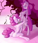  abstract_background animal_genitalia anthro anthrofied blue_eyes breasts cum cum_on_breasts cum_on_face cutie_mark dickgirl dual_persona duo equine female friendship_is_magic fur hair heavyperscription horse horsecock intersex mammal my_little_pony nipples penis pink_fur pink_hair pinkamena_(mlp) pinkie_pie_(mlp) pony saliva selfcest sitting smile square_crossover 
