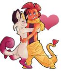  blush couple cuddling cute female hug male max nintendo nyarth nyasu pok&eacute;mon scrafty shiny straight video_games wesa windflite zuruzukin 