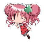  aoki_ume_(style) chibi cosplay hidamari_sketch hiro one_eye_closed parody school_uniform solo style_parody suu_(shugo_chara!) suu_(shugo_chara!)_(cosplay) tako_(all_delete) wide_face |_| 