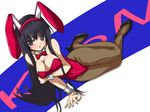  akiyama_mio animal_ears bad_id bad_pixiv_id bangs beni-bana black_eyes black_hair blunt_bangs breasts bunny_ears bunnysuit cleavage high_heels jpeg_artifacts k-on! large_breasts long_hair lying on_side pantyhose shoes solo 