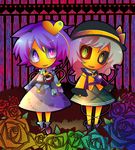  bad_id bad_pixiv_id chibi eyes hairband hat heart komeiji_koishi komeiji_satori multiple_girls ninomae purple_hair short_hair siblings silver_hair sisters touhou 