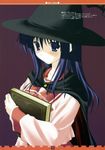  blue_eyes blue_hair hat highres kurusugawa_serika nanao_naru school_uniform solo to_heart witch_hat 