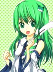  bad_id bad_pixiv_id detached_sleeves gohei green_hair kochiya_sanae long_hair solo touhou yuru_(kashima) 