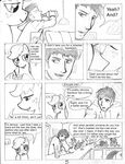  berry_punch_(mlp) black_and_white comic dialog dj-black-n-white english_text equine female feral friendship_is_magic horse human lyra lyra_(mlp) lyra_heartstrings_(mlp) male mammal monochrome my_little_pony pony restaurant text 