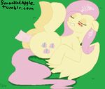  cutie_mark equine female feral fluttershy_(mlp) friendship_is_magic fur grass hair horse mammal my_little_pony pegasus pink_hair pony pussy smackedapple wings yellow_fur 