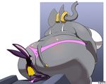  big_breasts big_butt breasts butt clenched_teeth elephant female grin huge_breasts huge_butt kazecat lagomorph looking_back male mammal morbidly_obese obese overweight pose rabbit size_difference skinny smile smirk standing teeth thong trunk 