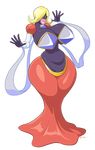  big_breasts big_lips blonde_hair breasts cleavage clothed clothing female hair huge_breasts jacques00 jynx lips looking_at_viewer navel nintendo pok&#233;mon pok&eacute;mon thick_lips video_games yellow_eyes 