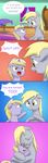  amber_eyes blonde_hair blue_background comic cub cute daughter derpy_hooves_(mlp) dialog dinky_hooves_(mlp) doublewbrothers duo english_text equine eye_contact eyes_closed female feral friendship_is_magic fur grey_fur hair horn horse hug inside mammal mother my_little_pony open_mouth parent pegasus plain_background pony purple_background red_background sitting table tears text tongue unicorn window wings young 