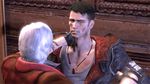  2boys animated animated_gif black_hair capcom crossover dante dante_(devil_may_cry) dante_(dmc:_devil_may_cry) devil_may_cry dmc:_devil_may_cry dual_persona lowres multiple_boys punching short_hair white_hair 